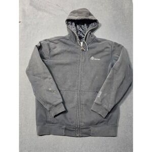 Carhartt Synergy Workwear Zip Up Hoodie Quilted Lined Charcoal Gray Size M
